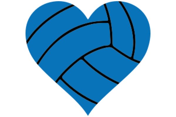 A Blue Volleyball Heart