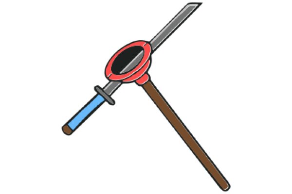 A Digital Artwork of a Hammer with a Red Handle