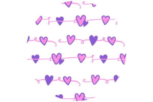 Whimsical Pink and Purple Heart Designs