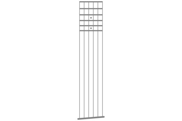 Minimalist Metal Frame with Vertical Bars