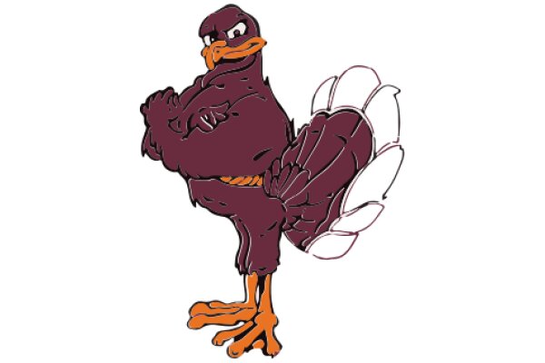 A Purple Turkey in a White Background