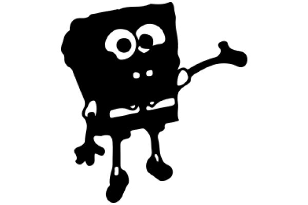 Silhouette of a SpongeBob SquarePants Character