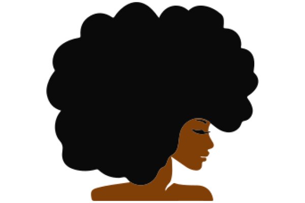 Stylized Portrait of a Woman with Afro Hair