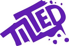 Stylized Purple Logo with a Splash Effect