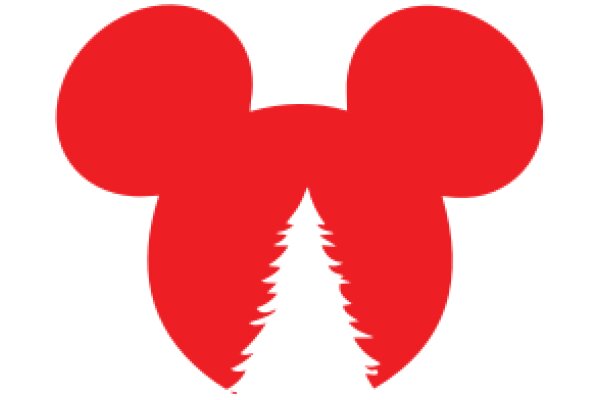 Vivid Red Mickey Mouse Ears Logo