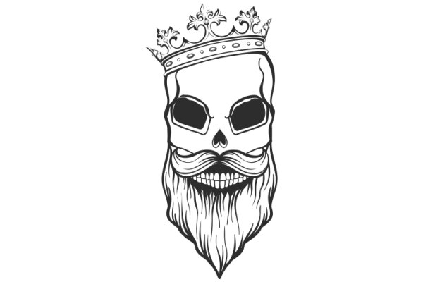 Stylized Skull with a Crown: A Unique Artwork