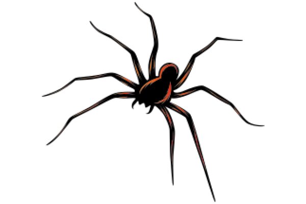 Stylized Red and Black Spider Illustration