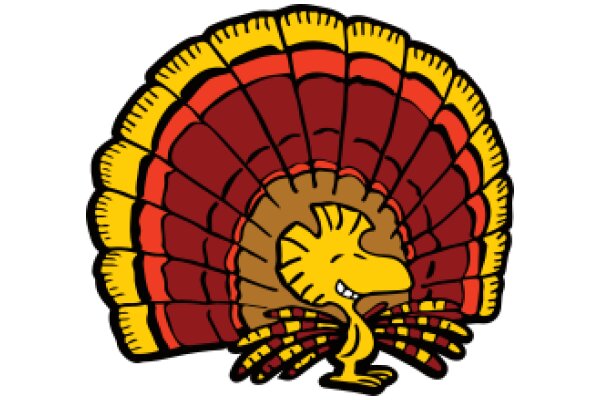 Vibrant Turkey Illustration with a Smiling Face