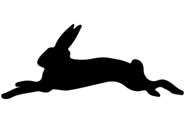 Silhouette of a Rabbit in Motion