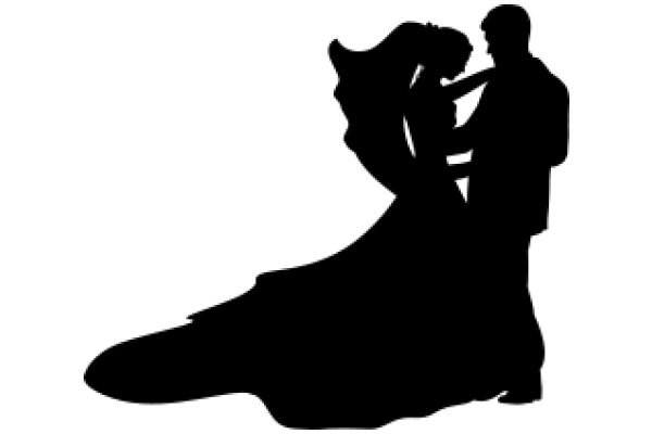 A Silhouette of a Couple's Dance