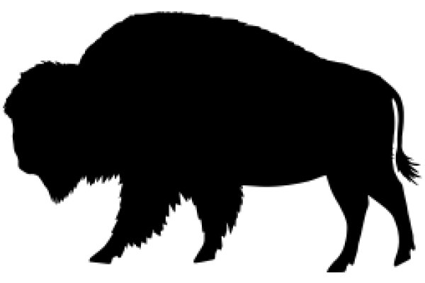 A Silhouette of a Buffalo