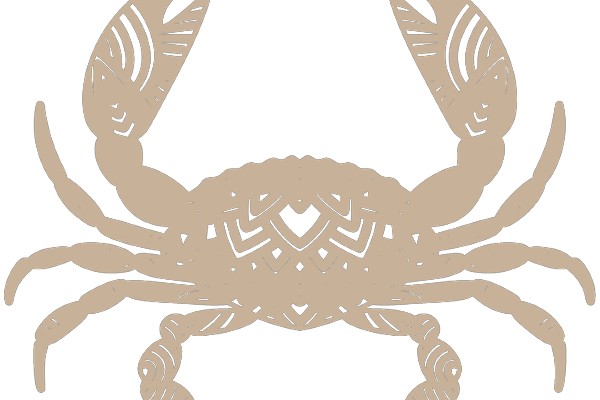 Stylized Lobster Illustration with Heart Design