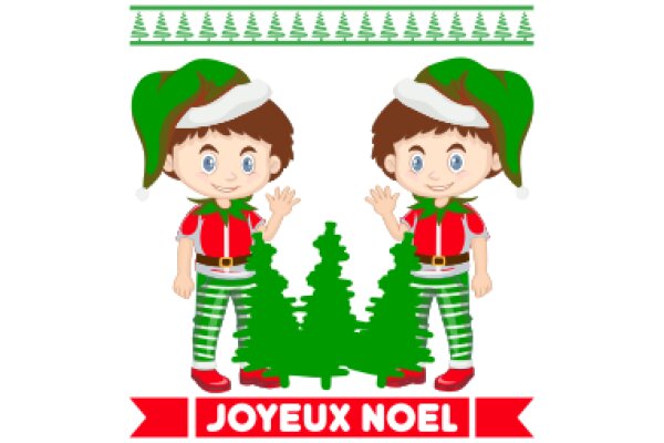 Joyeux Noël: A Festive Illustration Celebrating the Holiday Spirit