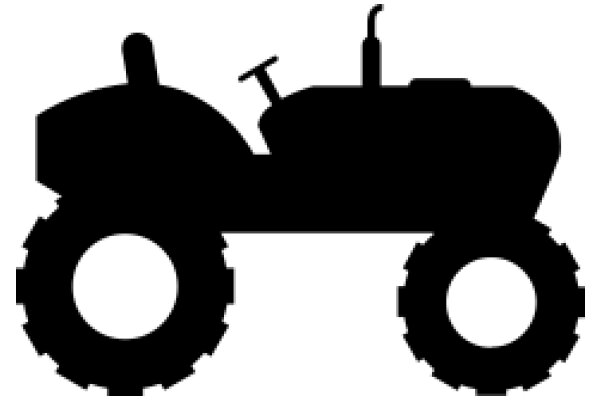 A Silhouette of a Tractor with a Shovel Attached