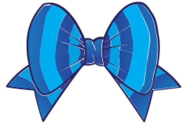 Stylish Blue Bow with a White Background