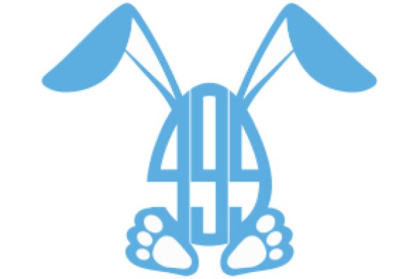 Easter-Themed Logo: A Blue Bunny with the Number 49