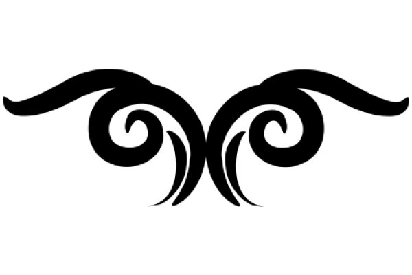 Stylized Black Swirl Design