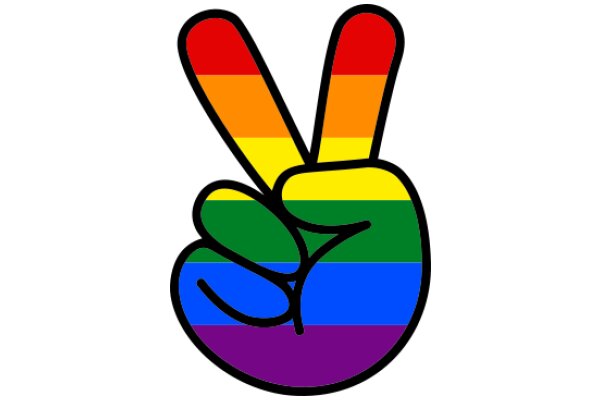 Vibrant Rainbow Peace Sign