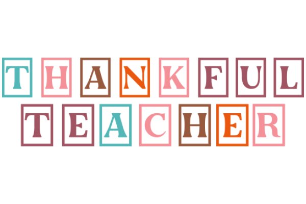 Colorful Thank You Teacher Sign