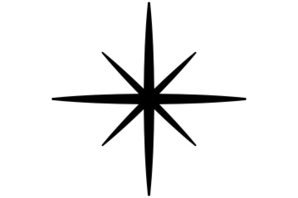 Simplicity in Design: A Black Star on a White Background