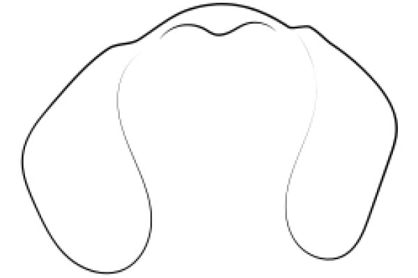 Simplistic Line Art of a Dog's Head