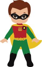 Vibrant Cartoon Character: A Stylish Superhero in a Green and Yellow Costume