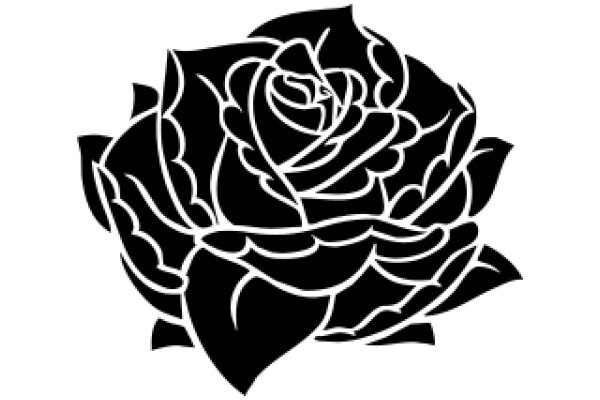 Elegant Black Rose Logo