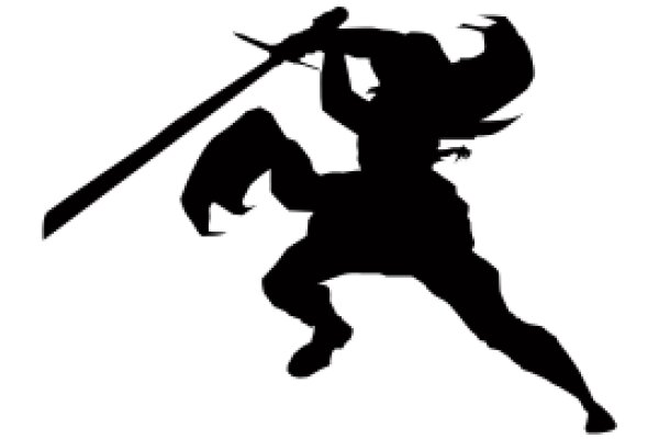 Silhouette of a Warrior with a Sword