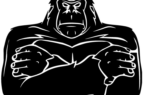 Stylized Illustration of a Chimpanzee