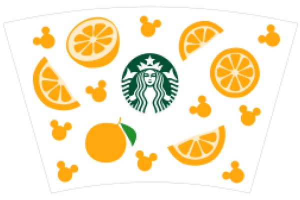 Starbucks-Inspired Design: A Collection of Fruit and Logo Icons