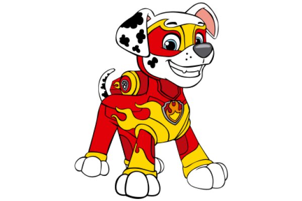 A Playful and Colorful Cartoon Dog