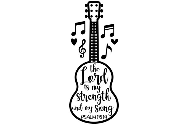 Inspirational Guitar-Themed Bible Verse Poster