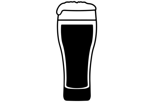 A Simple Illustration of a Glass of Beer