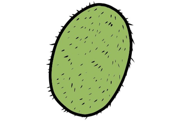 A Simple, Stylized Illustration of a Green Fruit