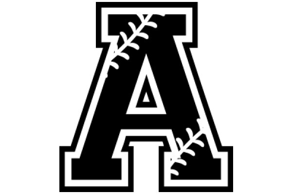 A Stylized Letter 'A' with a Baseball Stitch Detail