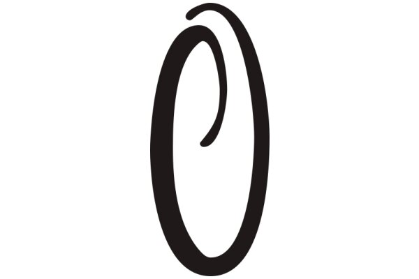 Stylized Letter 'O' with a Curved Design