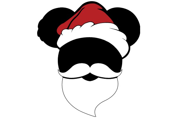 A Festive Holiday Greeting: Mickey Mouse in a Santa Hat