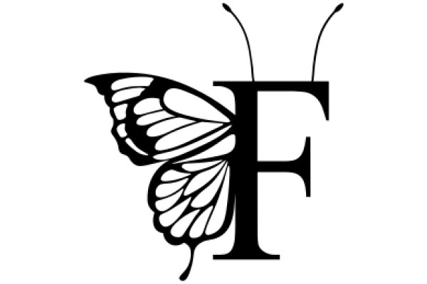 Stylized Butterfly Logo with the Letter 'F'