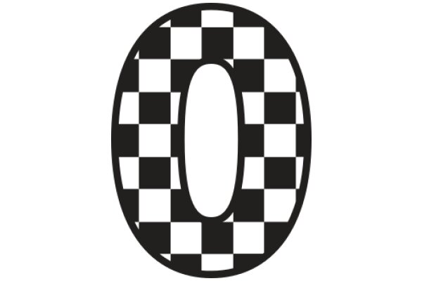 Checkered Logo with a Large Oval in the Center