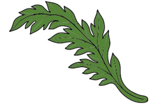 Stylized Green Leaf Illustration