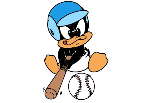 A Playful Penguin's Baseball Adventure