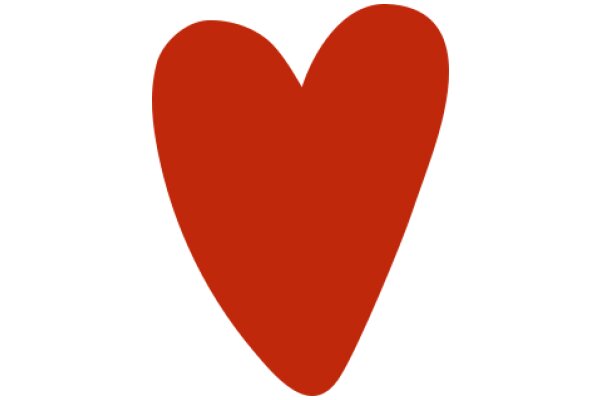 A Solid Red Heart Symbol