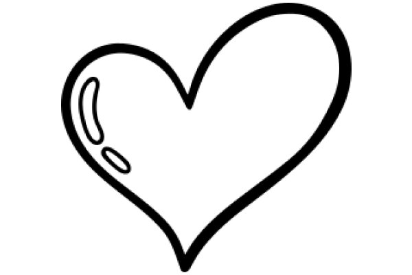 Simplistic Line Art of a Heart