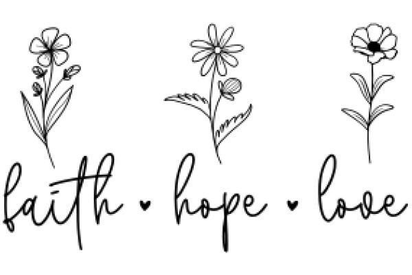 Floral Affirmations: Faith, Hope, and Love