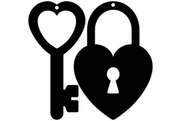 A Symbolic Pair: A Key and a Lock with a Heart in Between