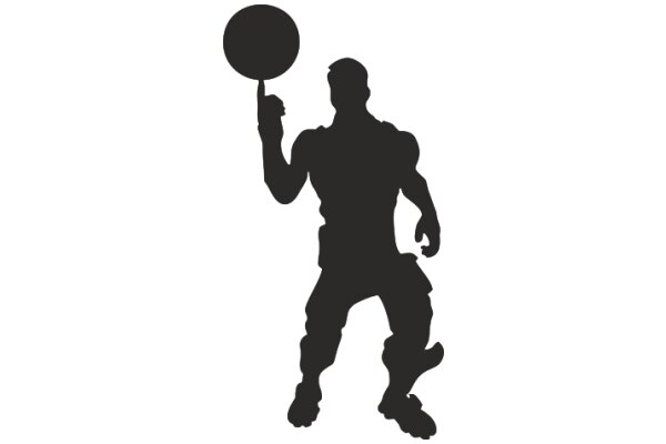 Silhouette of a Person Holding a Frisbee