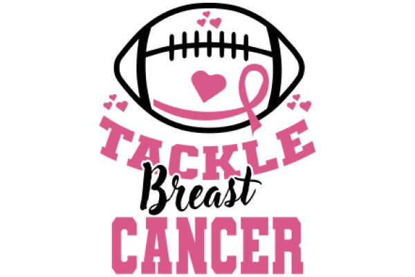 Football-Themed Breast Cancer Awareness Logo