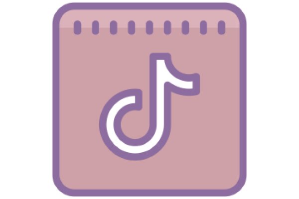 Stylized Purple Icon with a Musical Note