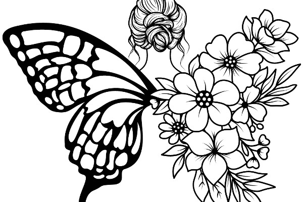 Elegant Floral and Butterfly Design