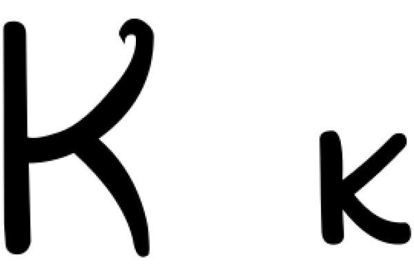 A Simple Letter 'K' on a White Background